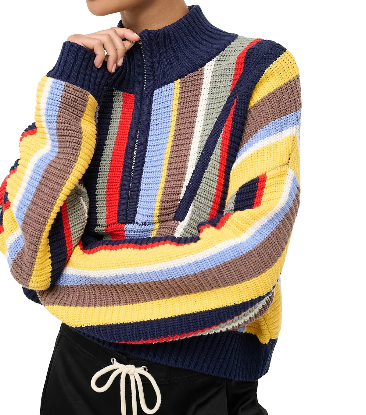 Market Stripe Cropped Hampton Sweater