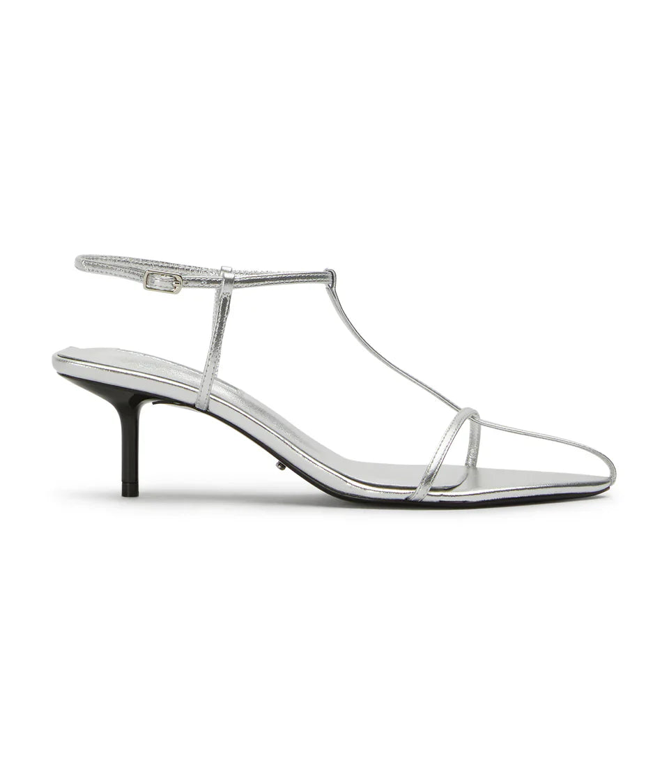 Fast Silver Nappa Metallic Heel