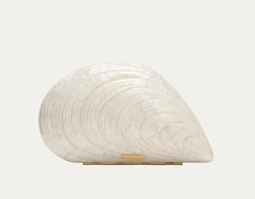 Bridget Pearl Oyster Clutch
