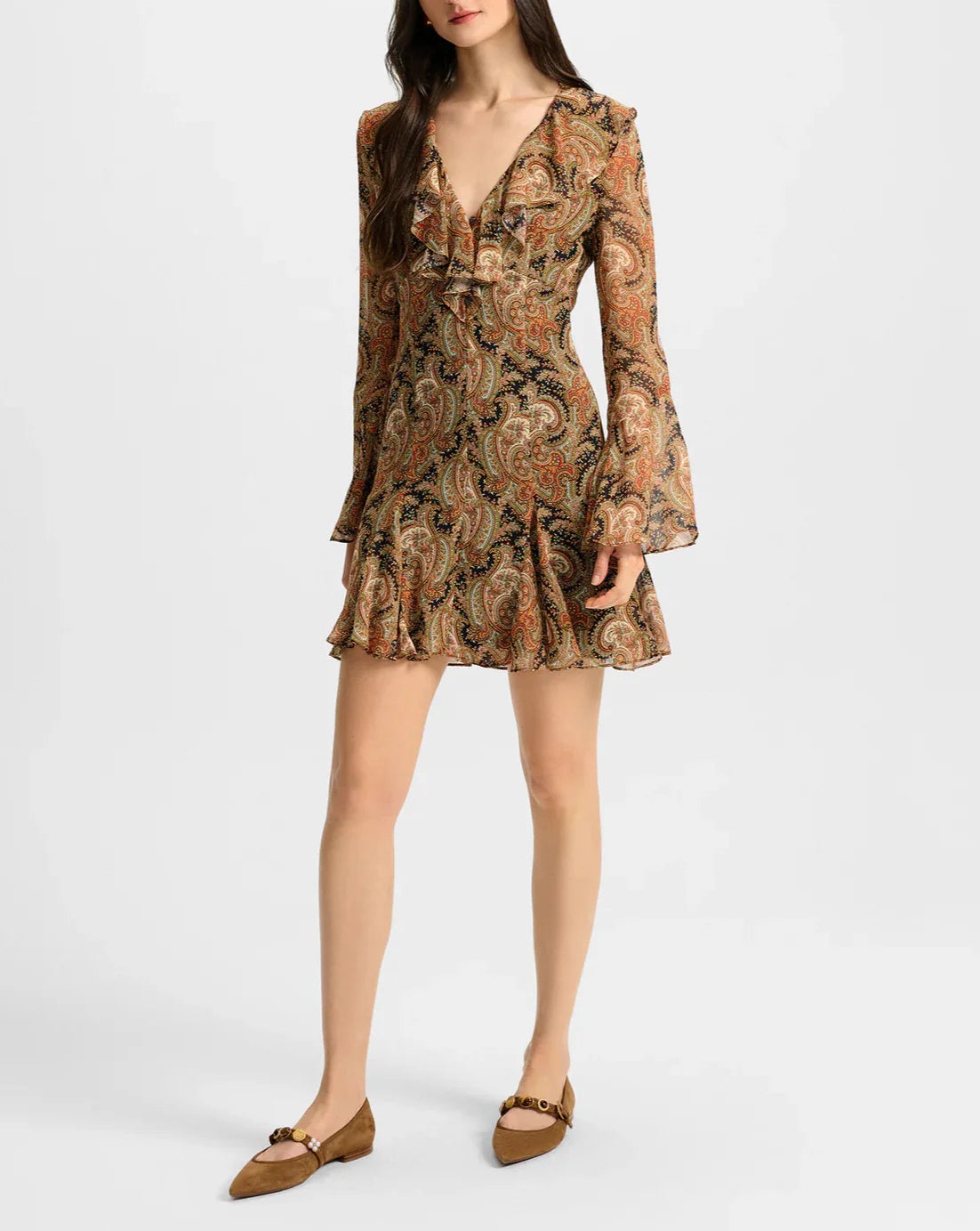 Silk Paisley Adrienne Dress