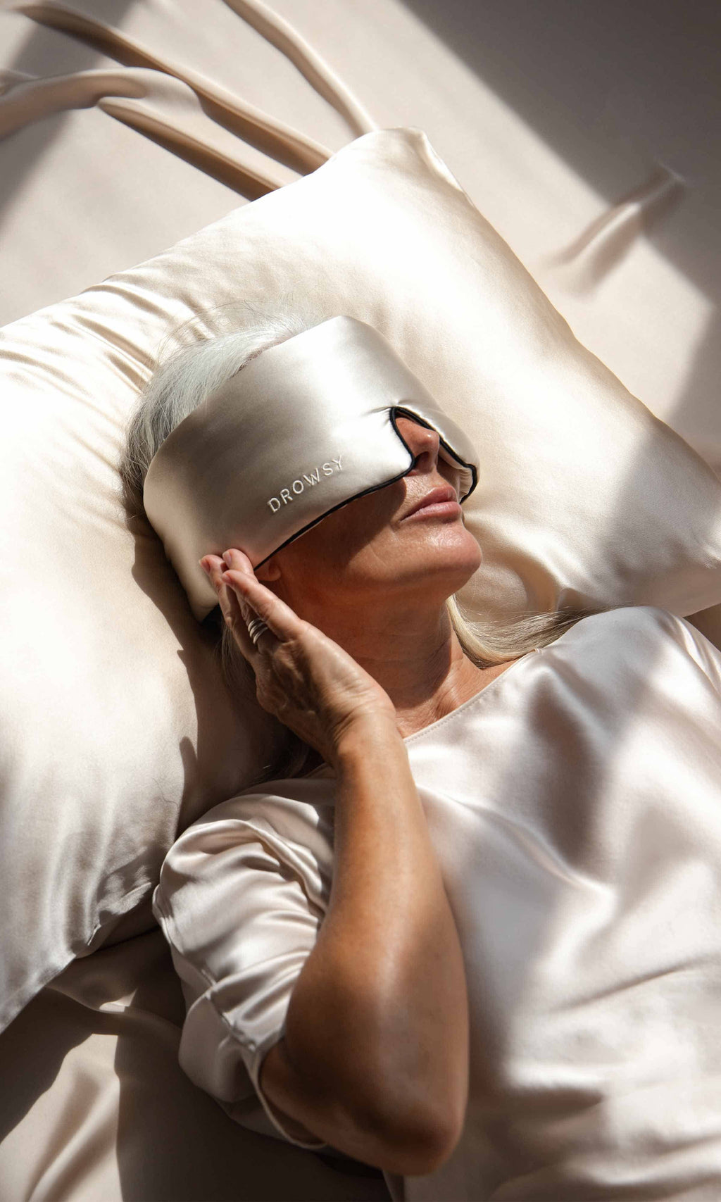 Dusty Gold Pipe Dreams Silk Sleep Mask