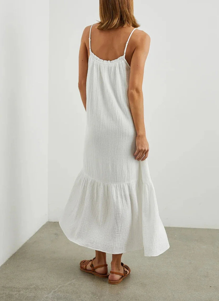 White Marseille Midi Dress