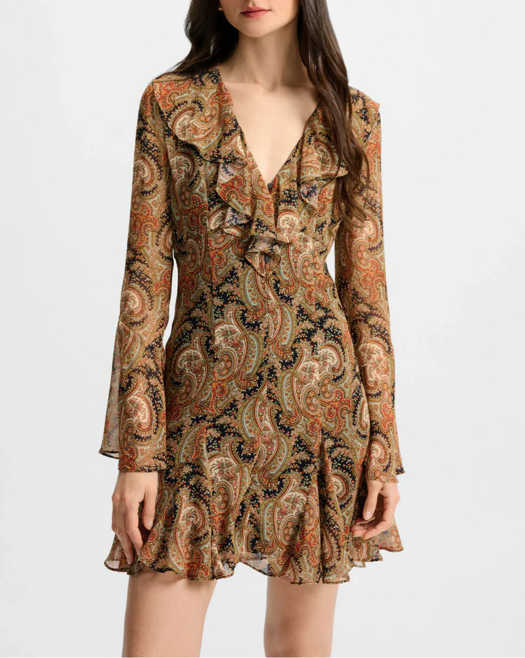 Silk Paisley Adrienne Dress