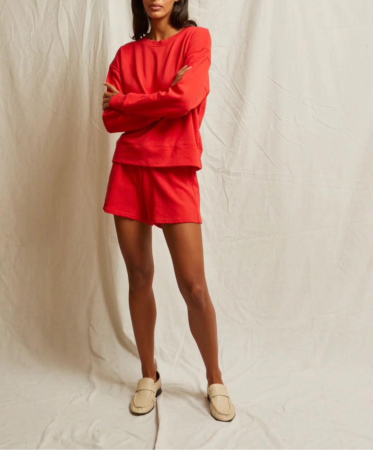 Poppy Red Tyler French Terry Pullover