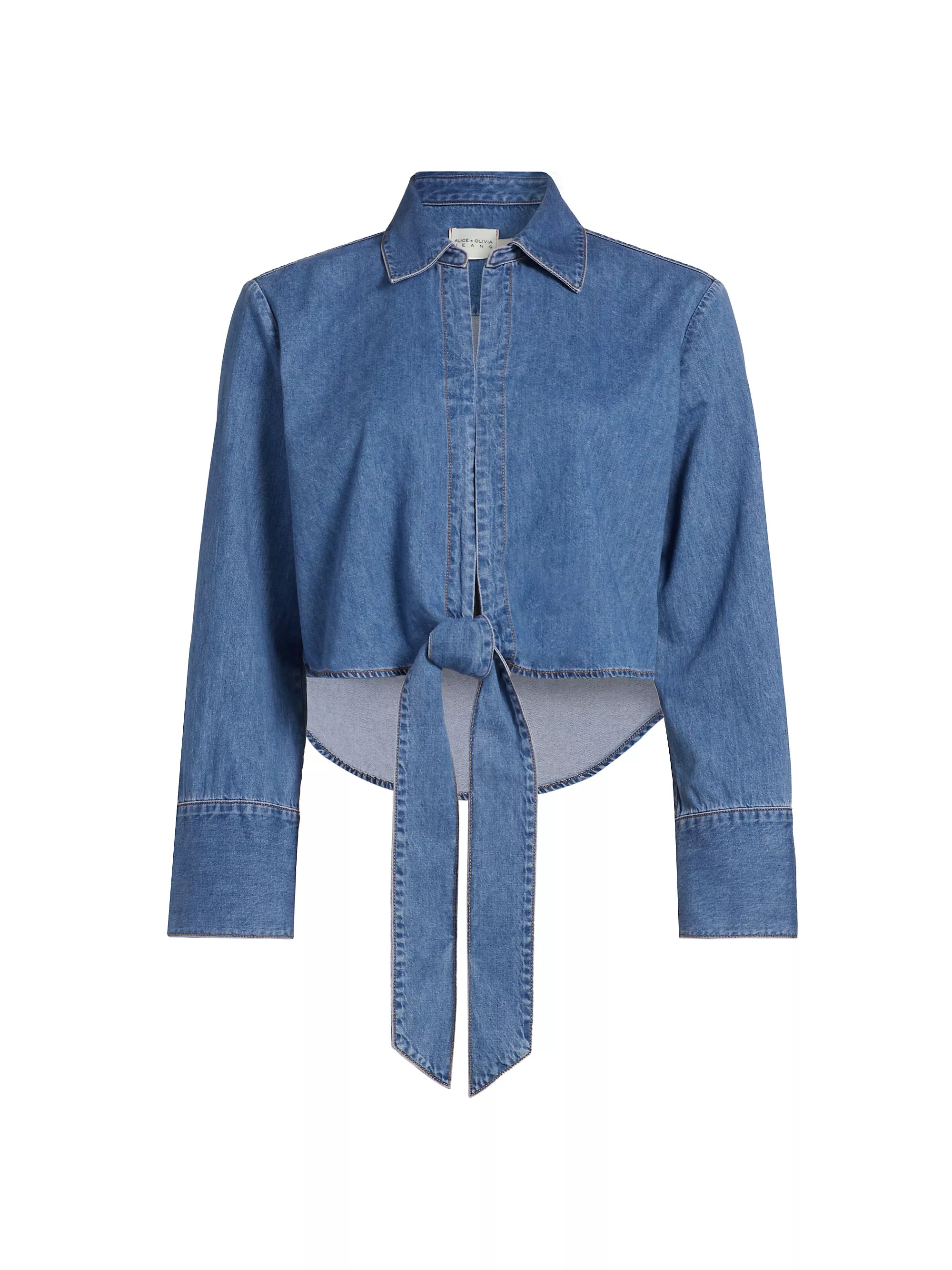 Hannon Chambray Tie Fit Top