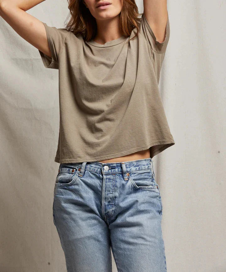 Mushroom Harley Cotton Boxy Crew Tee