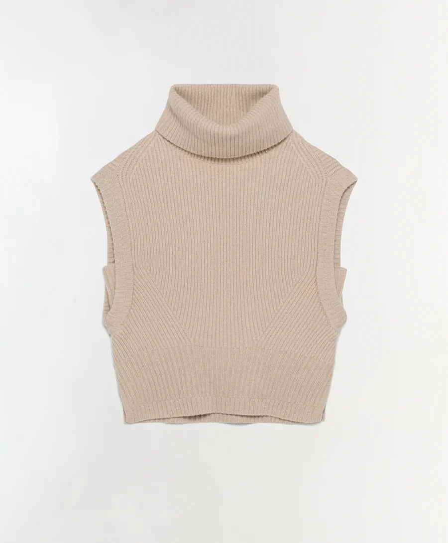 Oatmeal Maple Wool Cashmere Top