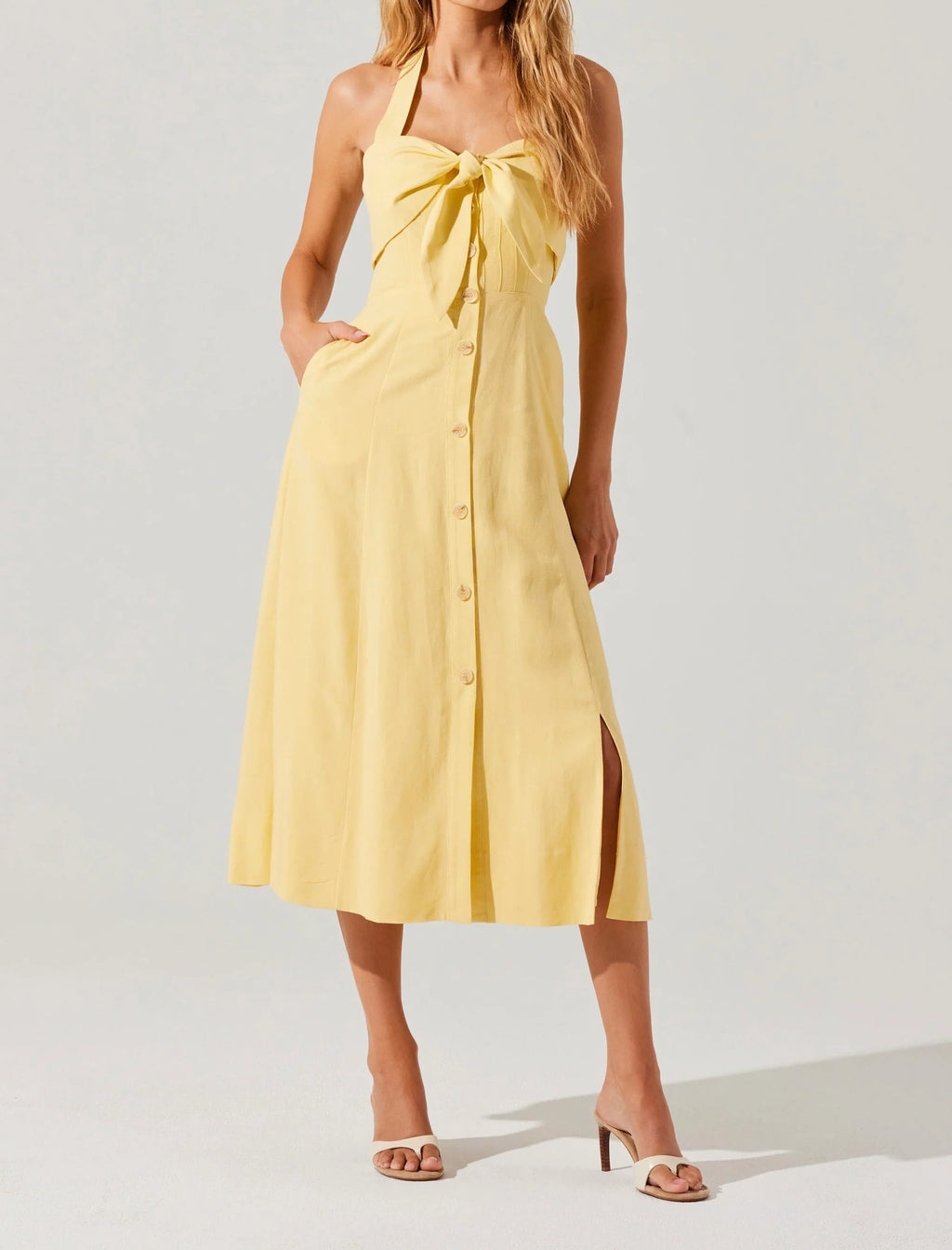 Yellow Katherine Midi Dress