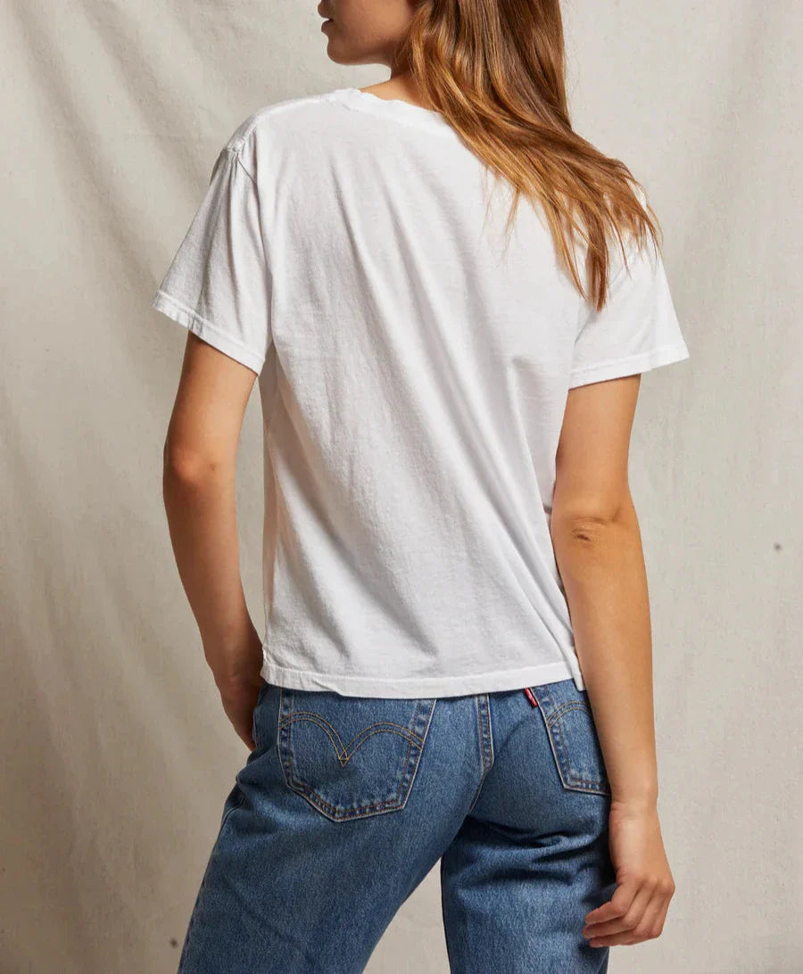 White Ruby Cotton Boxy Crew Tee