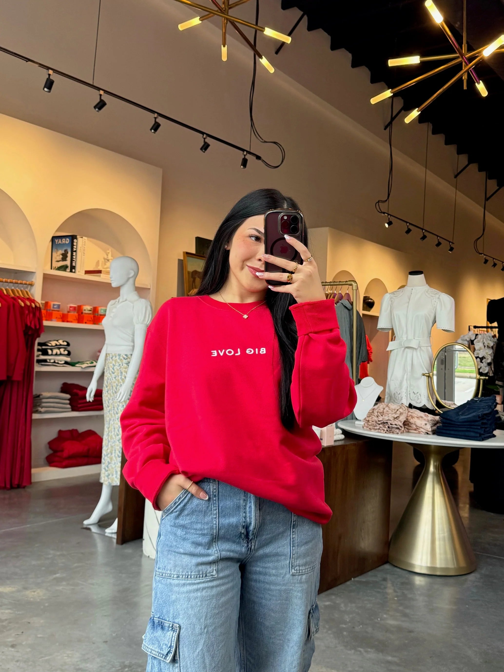 Red Big Love Sweatshirt