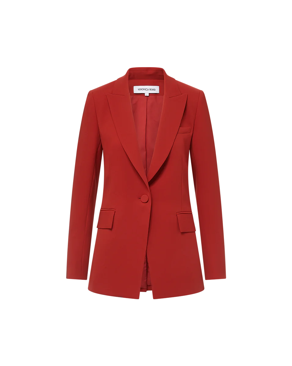 Crimson Long and Lean Dickey Jacket