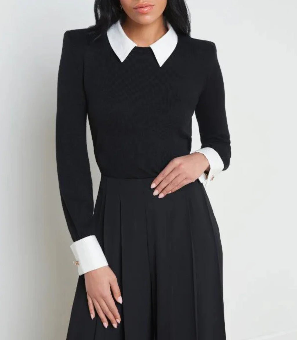 April Poplin Collar Sweater