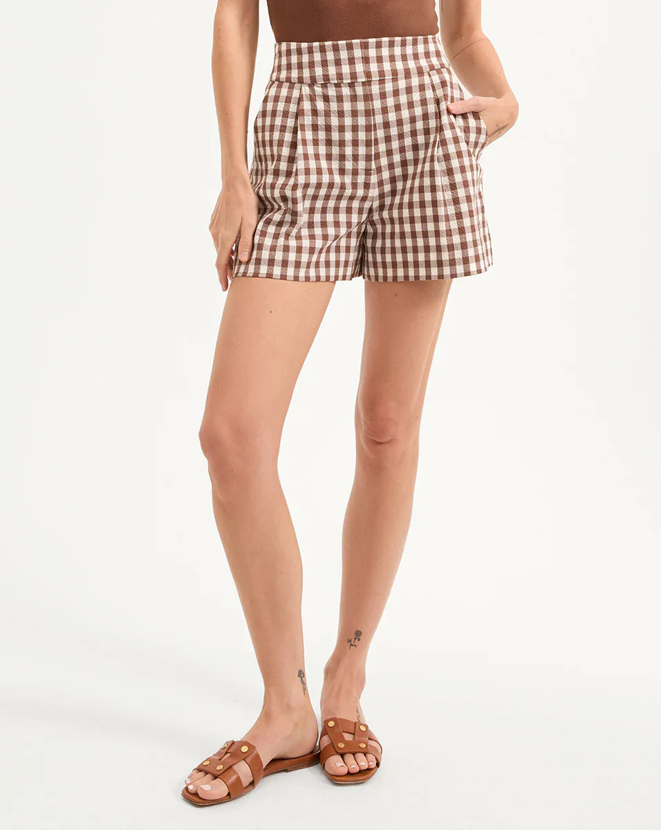 Haina Gingham Seersucker Short