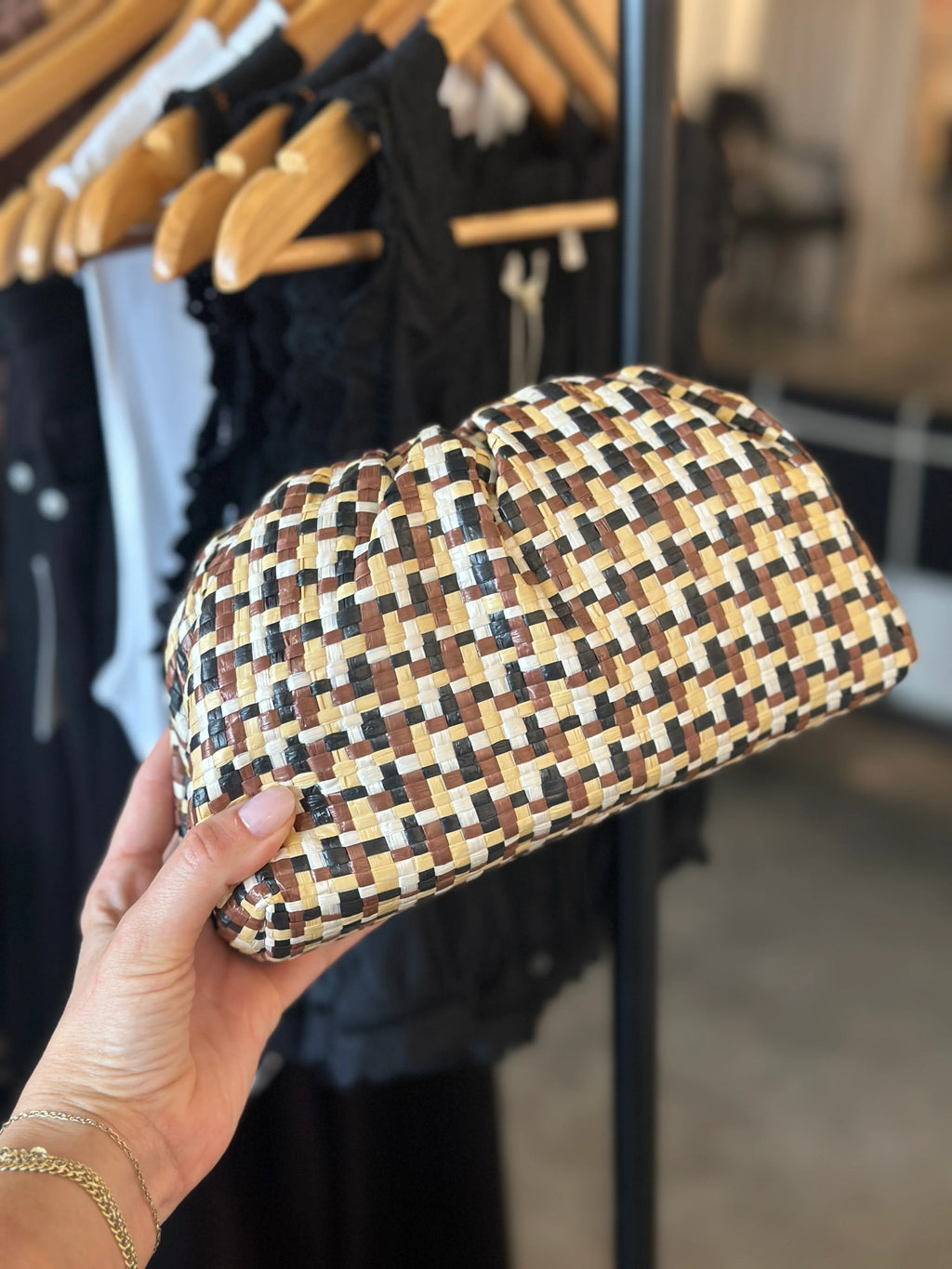 Desert Beige Check Milo Bag