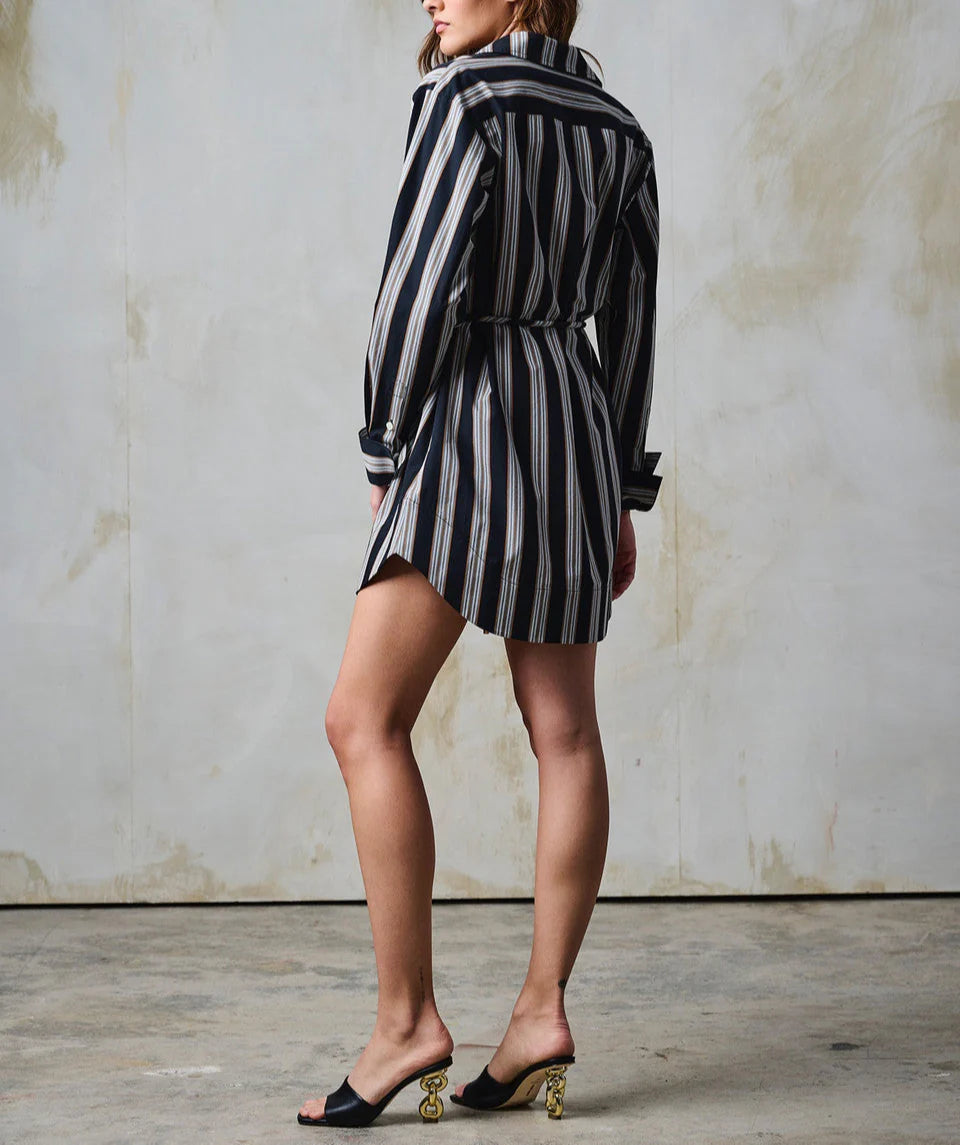Black Abby Stripe Dress