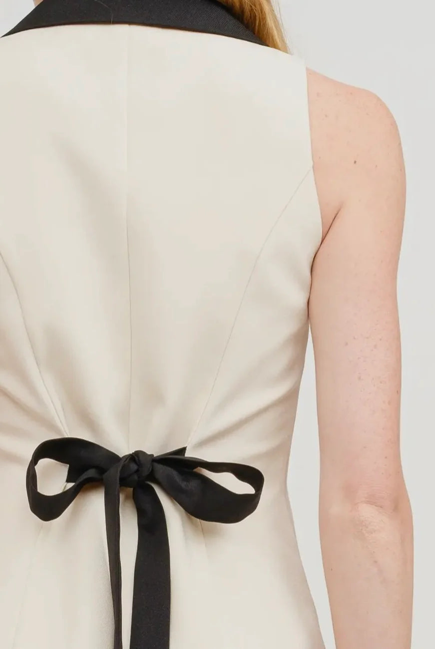 Isla Cream Mini Dress