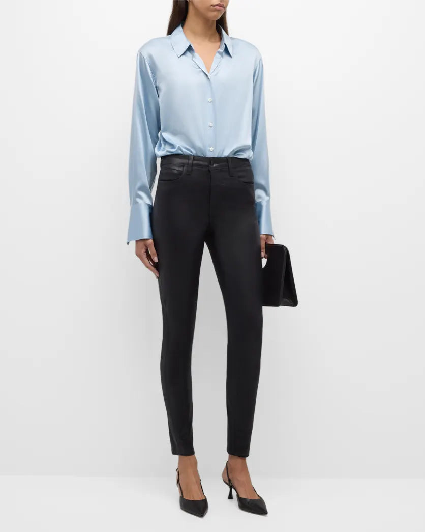 Black Coated Marguerite High Rise Skinny