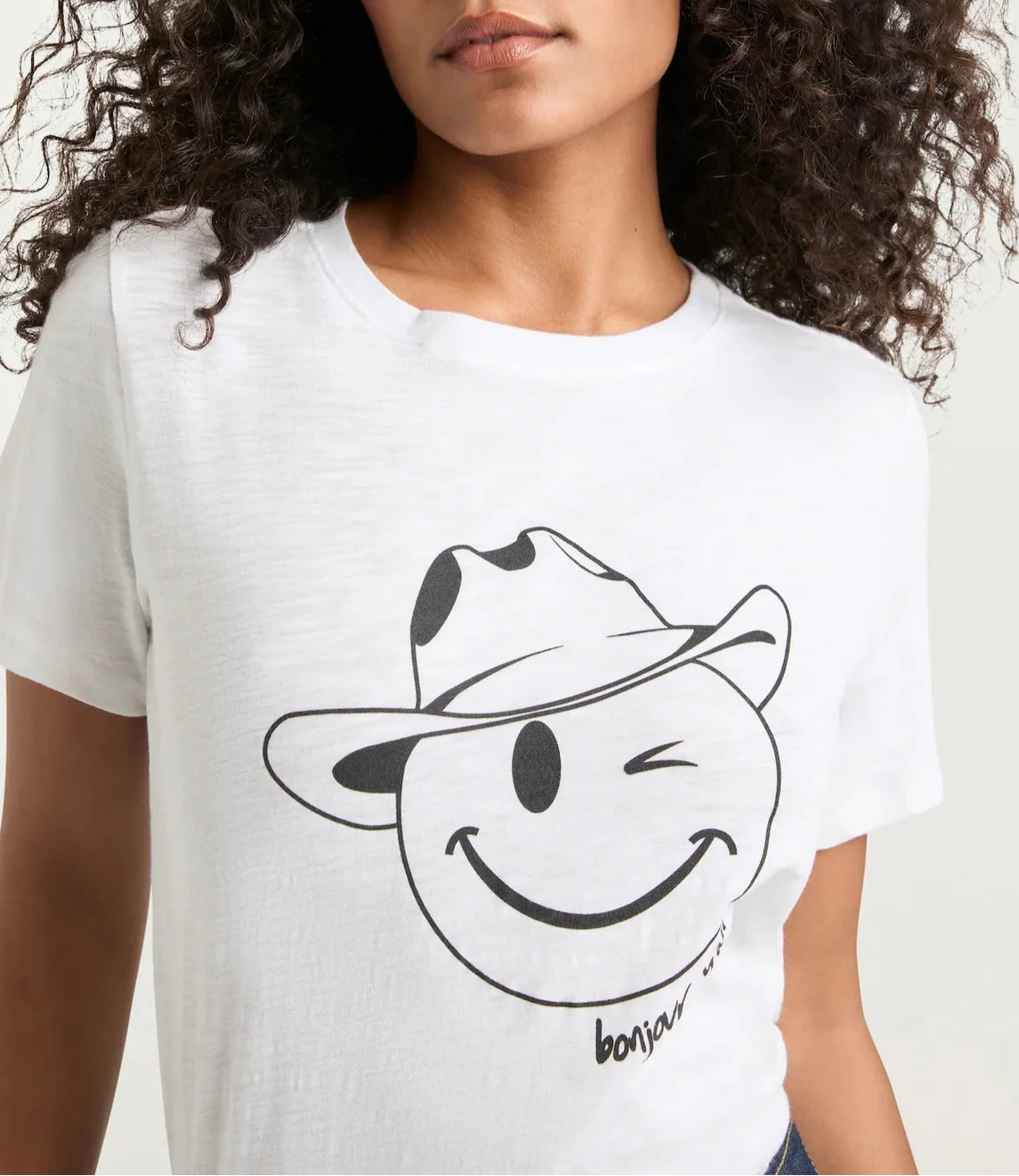 Bonjour Yall Smiley Tee