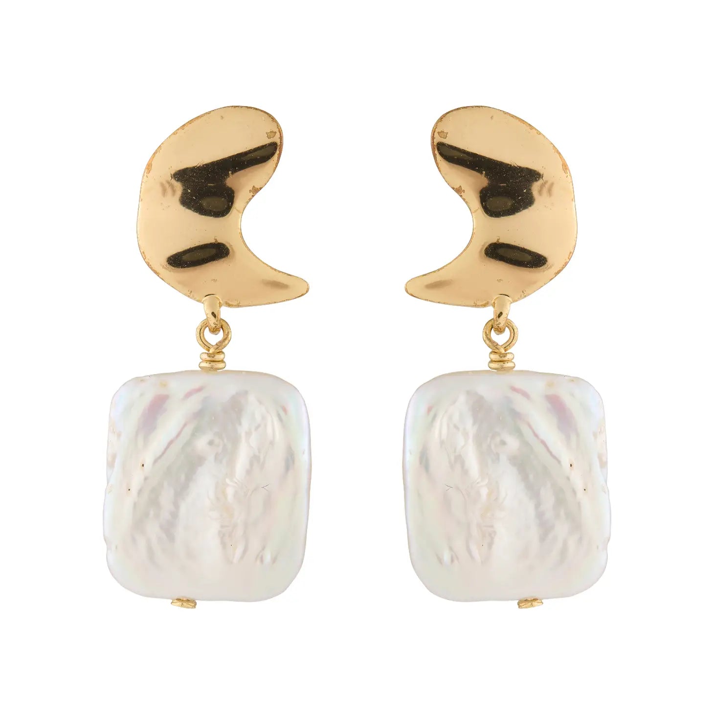 Gold Evie Pearl Drop Earrings
