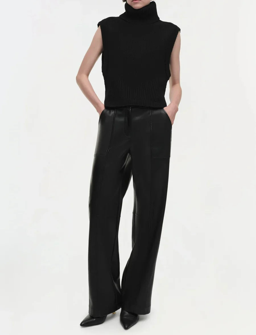 Black Maple Wool Cashmere Top