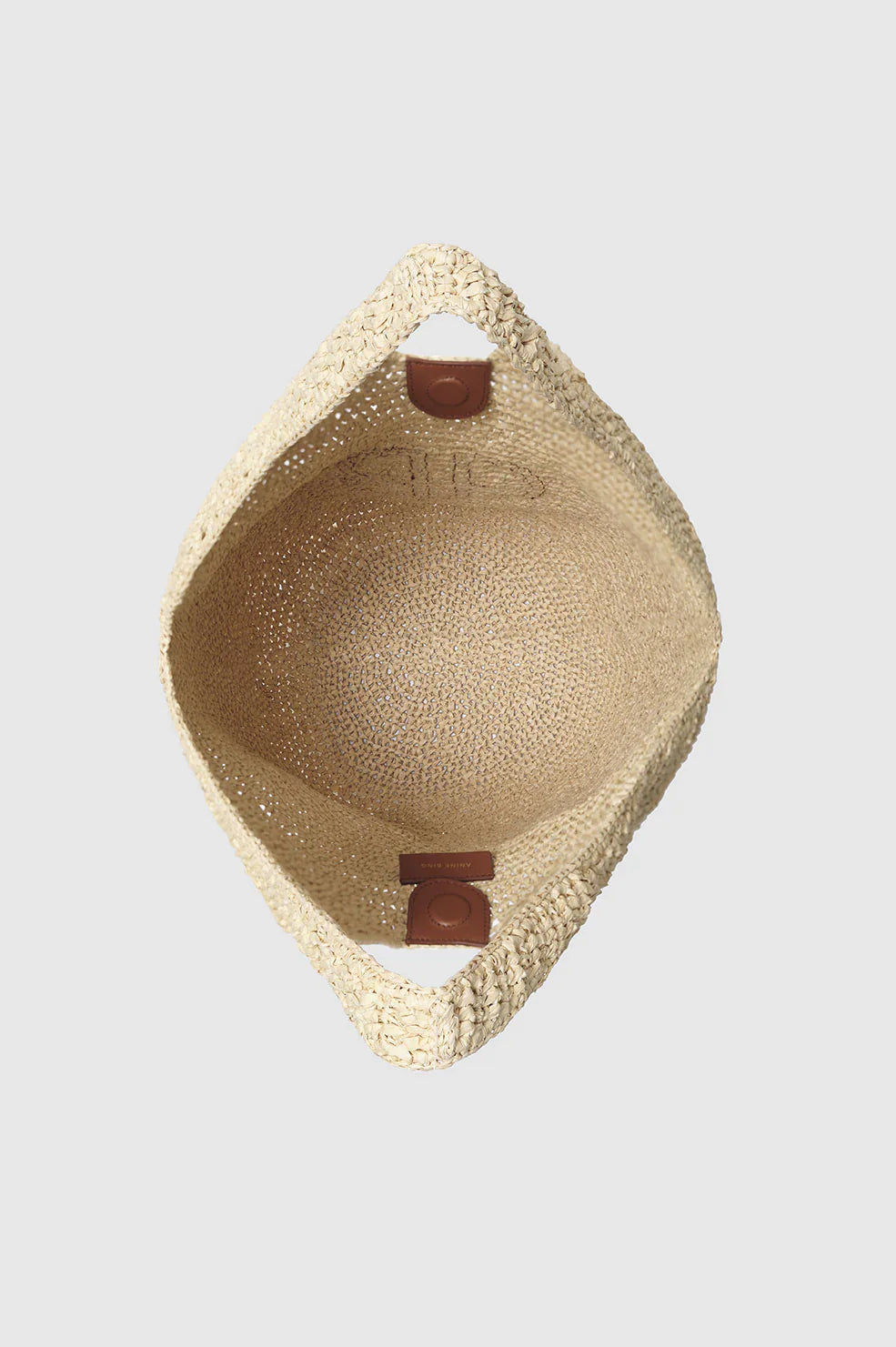 Cognac Leah Ivory Beach Bag