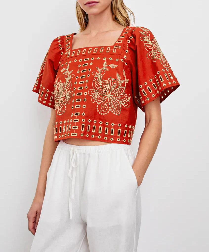 Red Laine Top