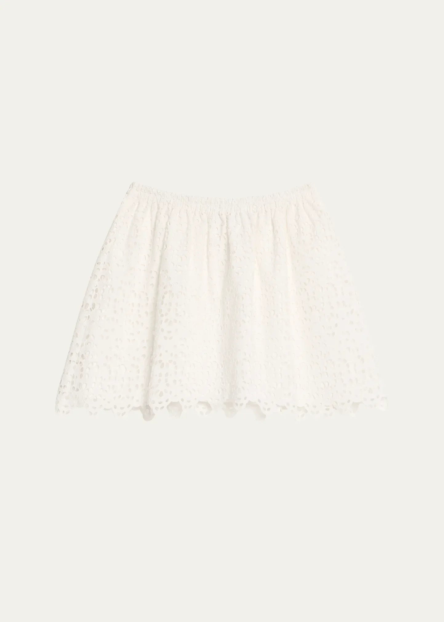 White Deco Eyelet Skirt