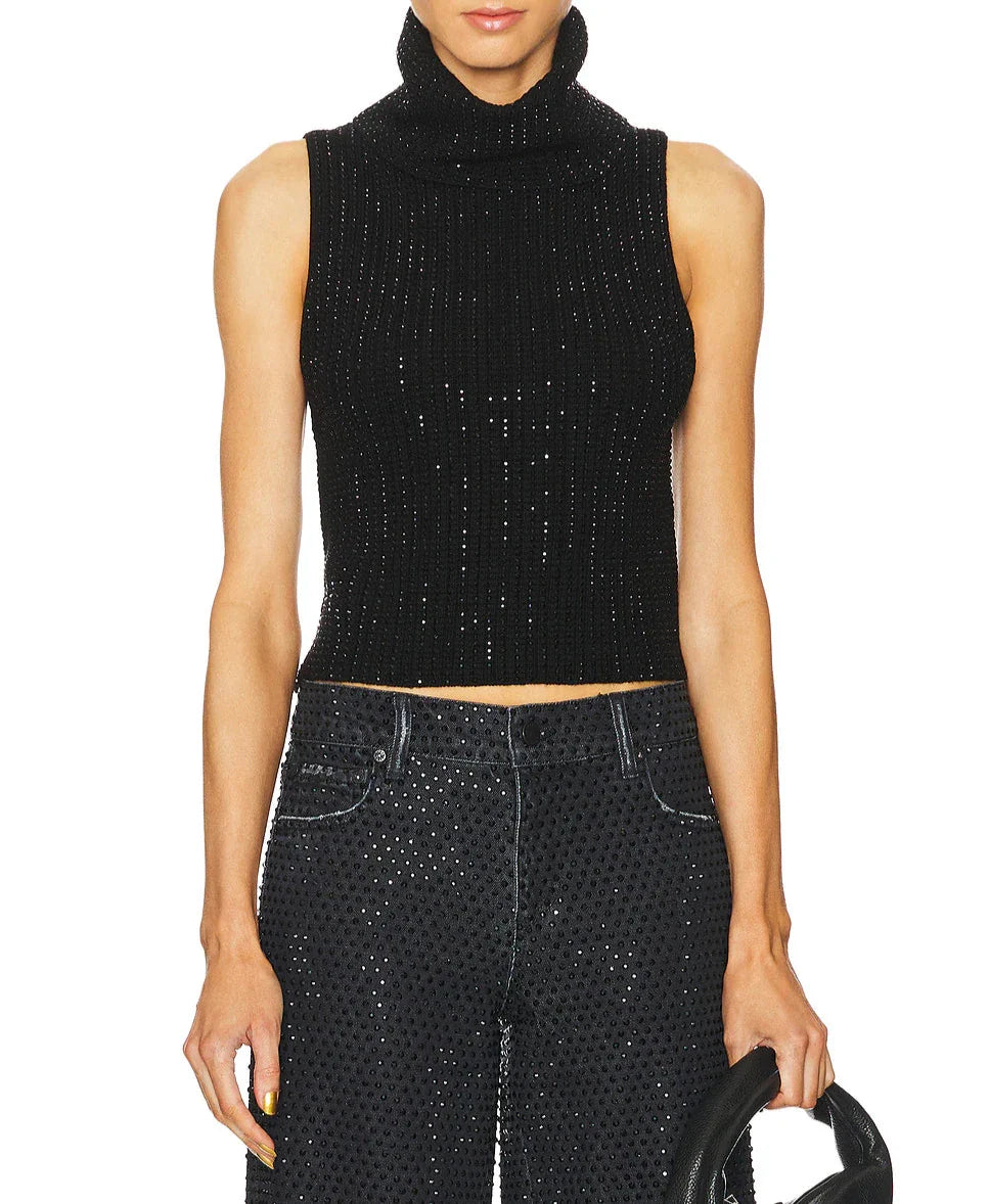 Black Alma Shell With Heatset Stones