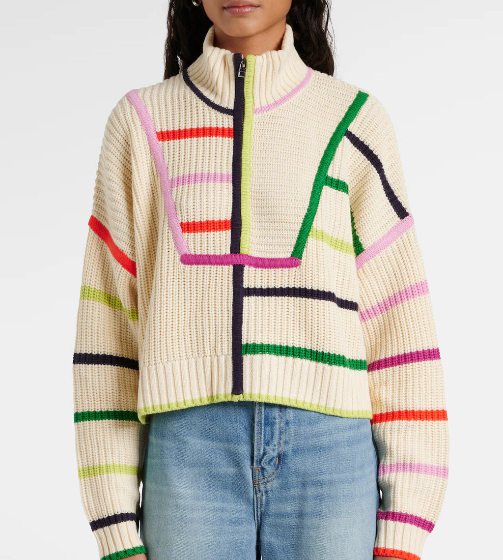 Rainbow Cropped Hampton Sweater