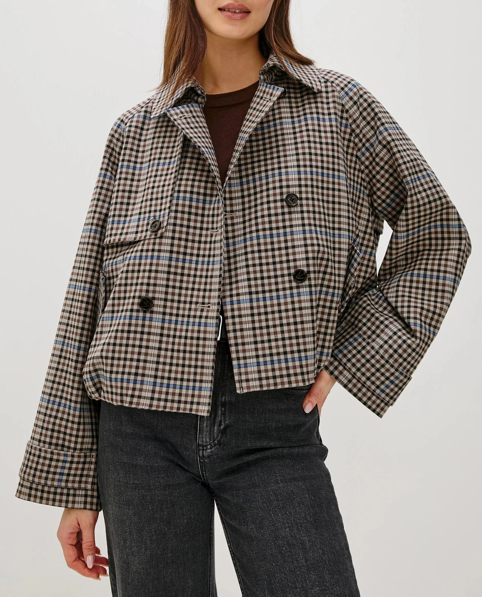 Mocha Check Jett Jacket