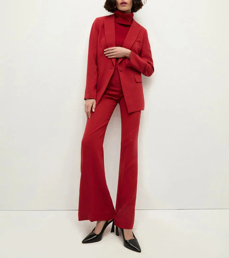 Crimson Long and Lean Dickey Jacket