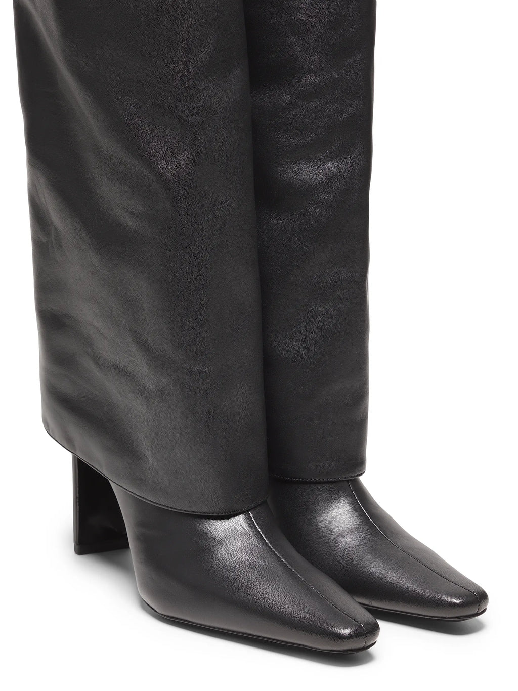 Black Wally Foldover High Heel Boot