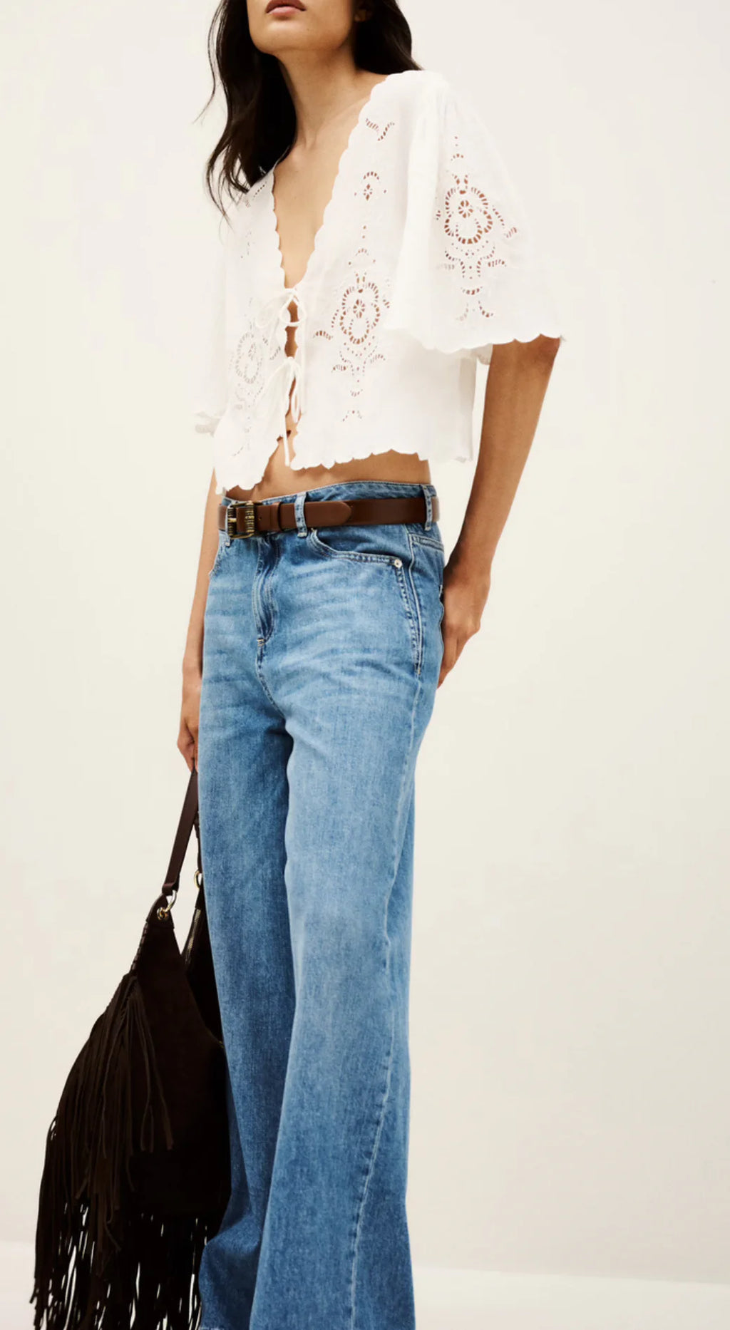 White Olaya Lace Top