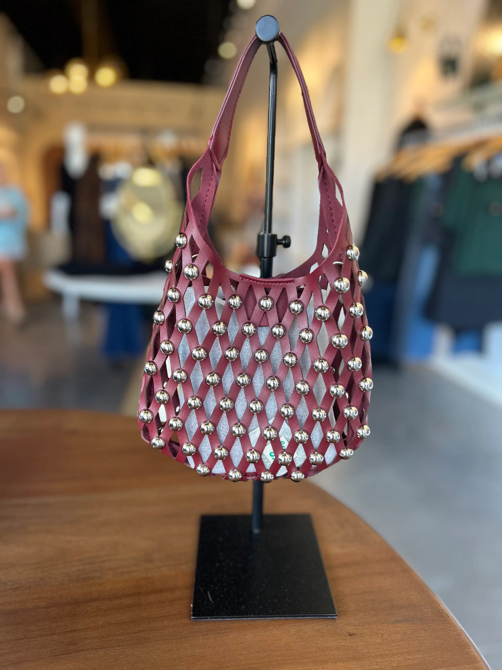 Maroon Chain Handbag