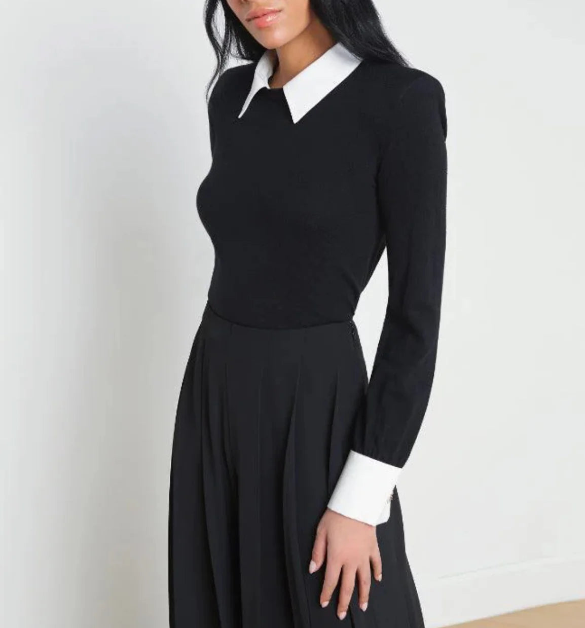 April Poplin Collar Sweater