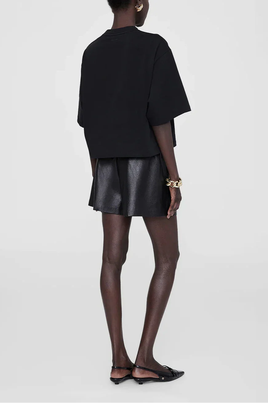 Black Myers Cropped Tee