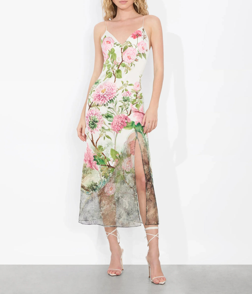 Julietta Cutaway Lace Slip Dress