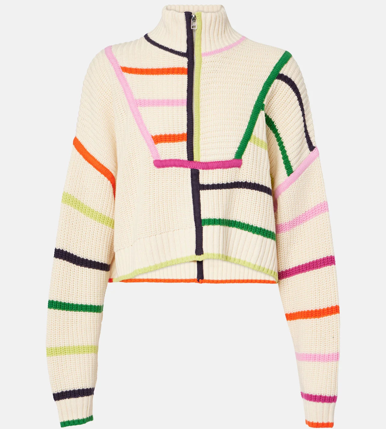 Rainbow Cropped Hampton Sweater