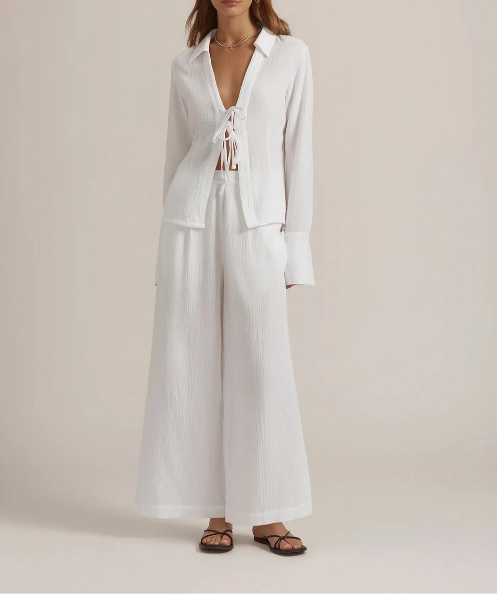 Bright White Tied and True Top