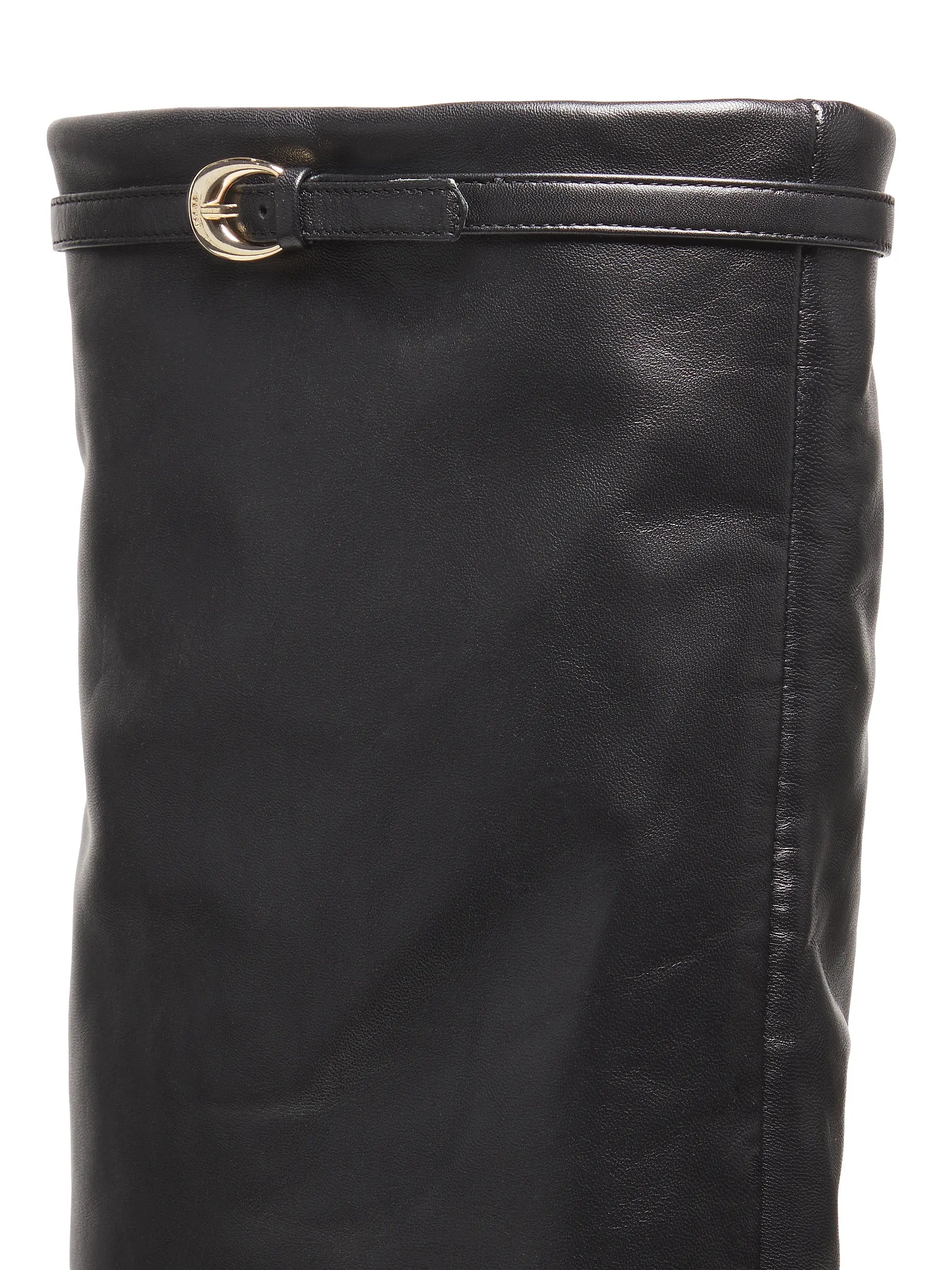 Black Wally Foldover High Heel Boot