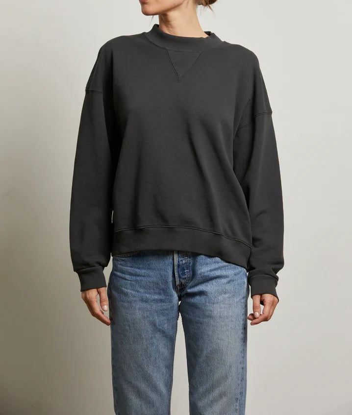 Vintage Black Blake French Terry Oversized Crew