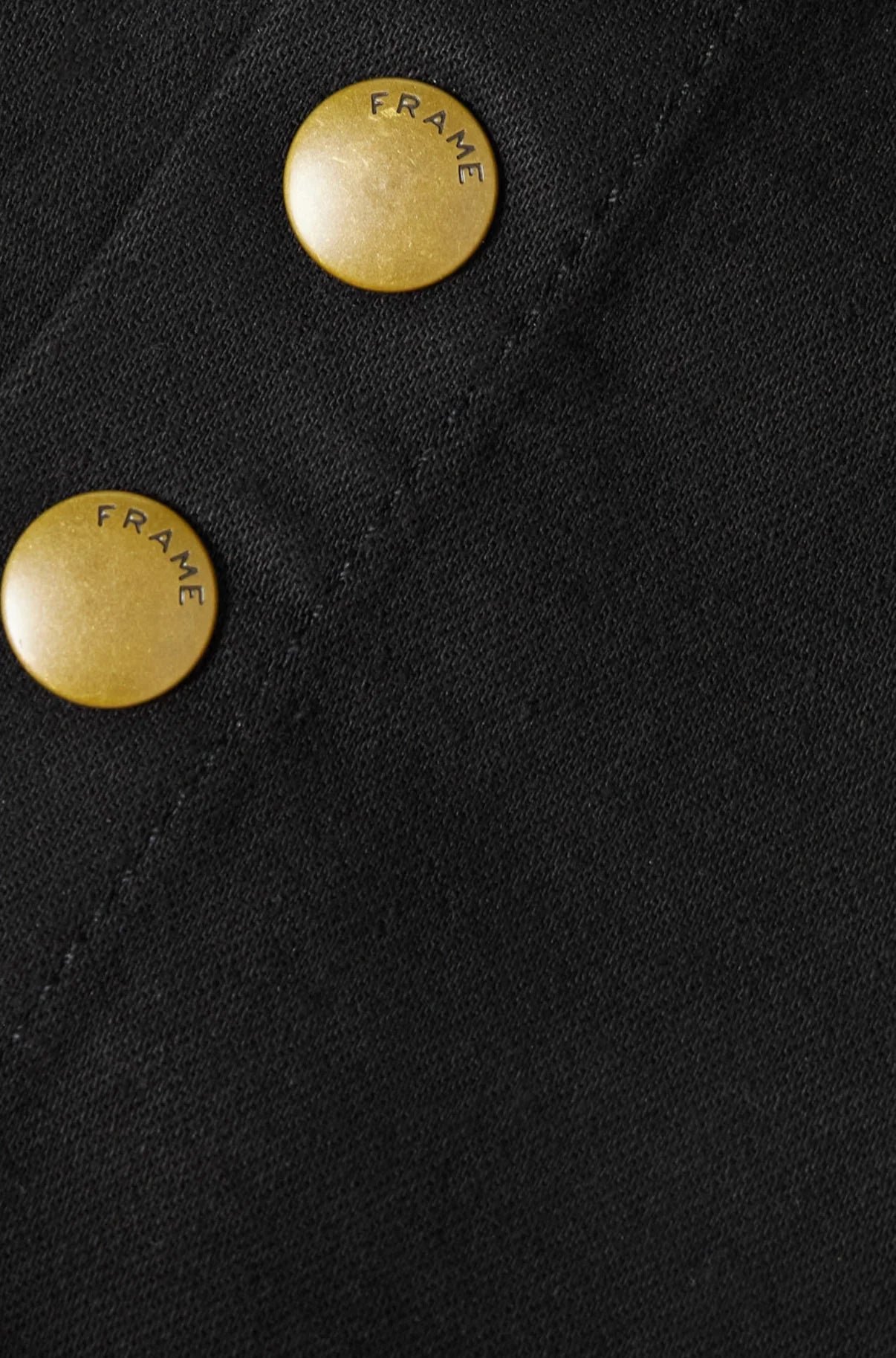 Black Snapped Denim Legging