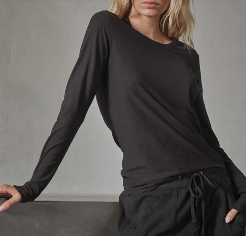 Sheer Long Sleeve Crew Tee