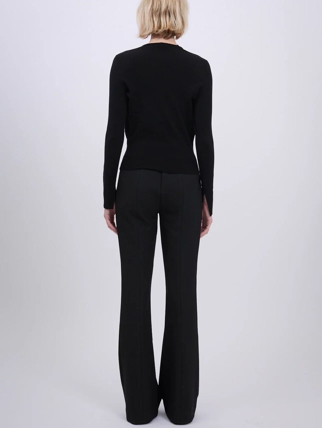 Black Natia Cowl Neck Top