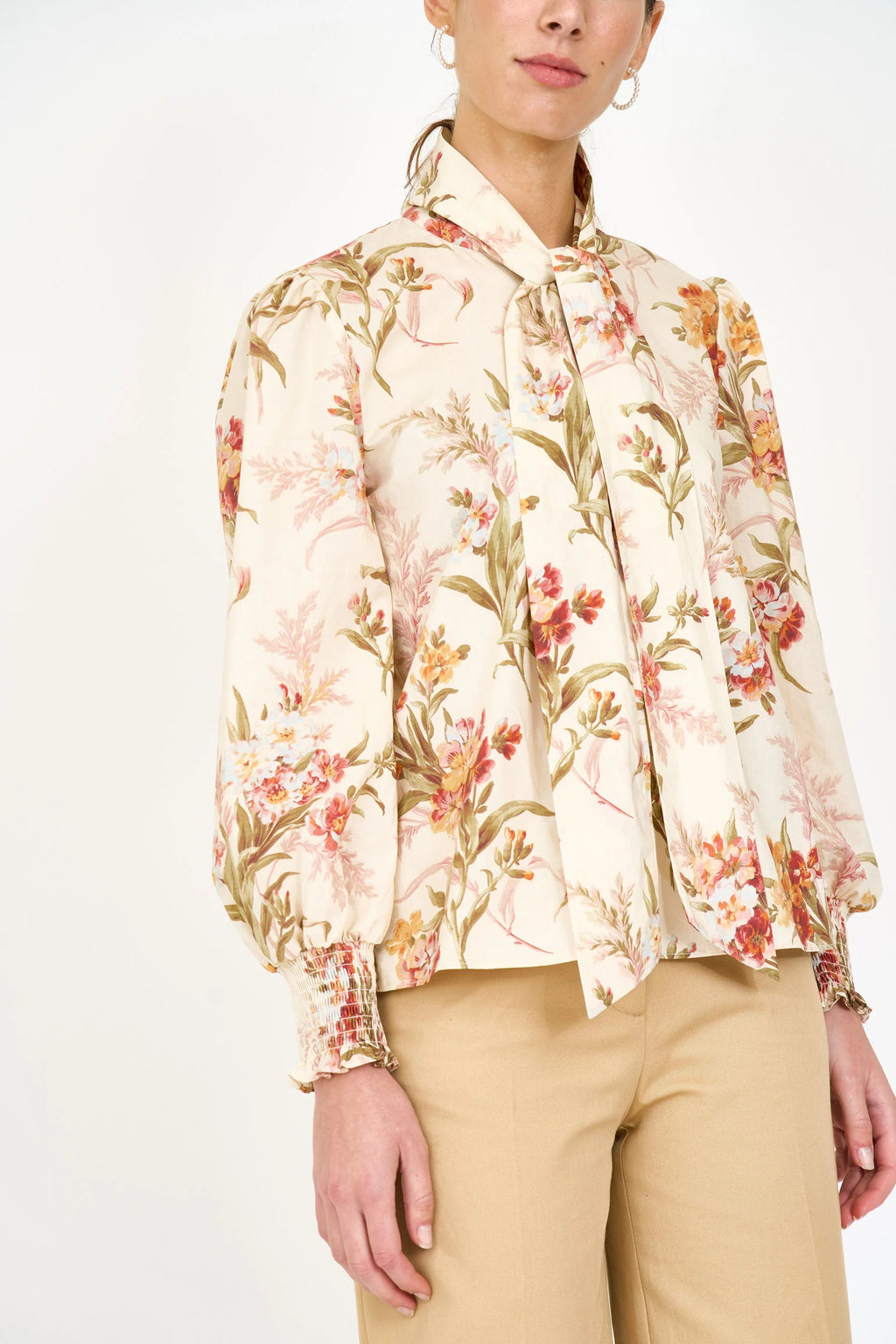Ivory Brocade Georgia Blouse