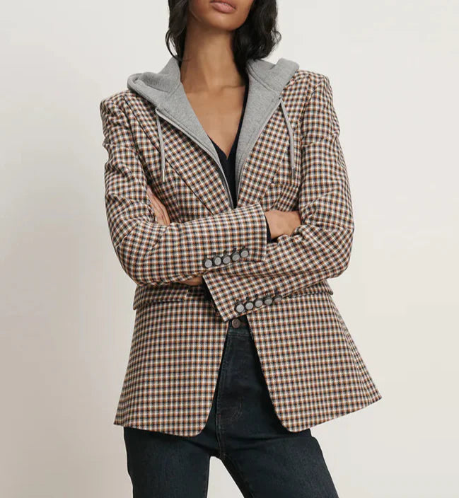 Livvy Houndstooth Dickey Jacket