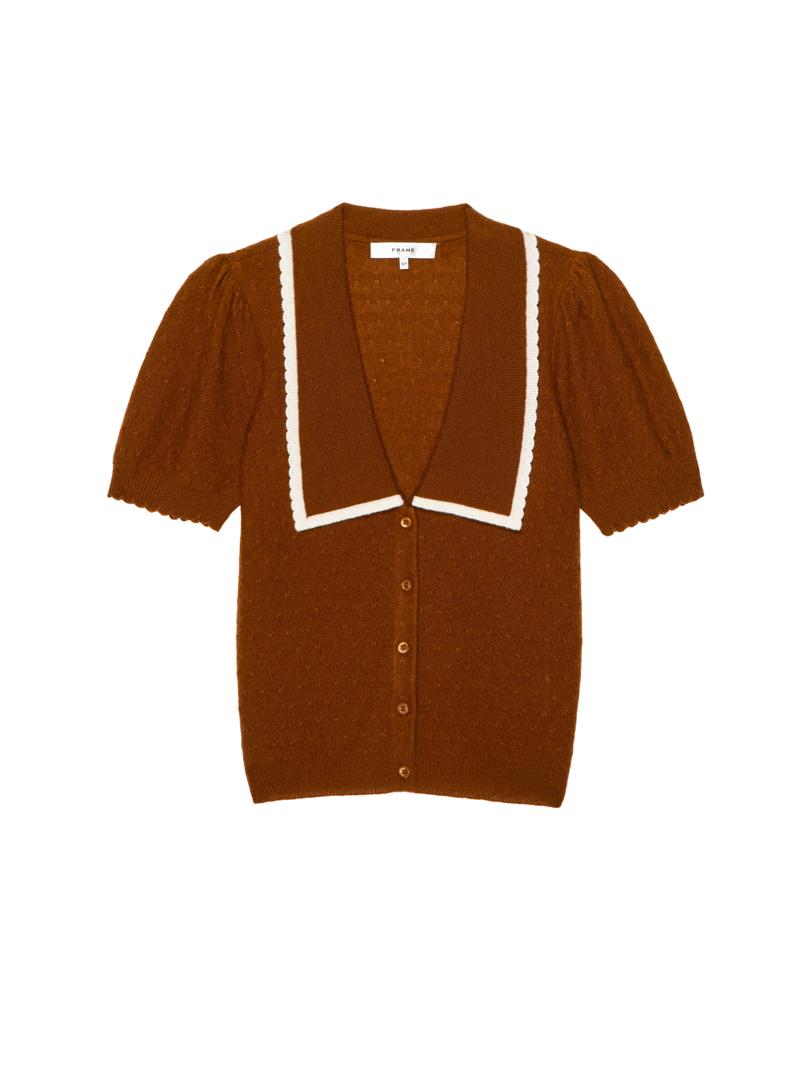 Burnt Orange Cashmere Sailor Sweater