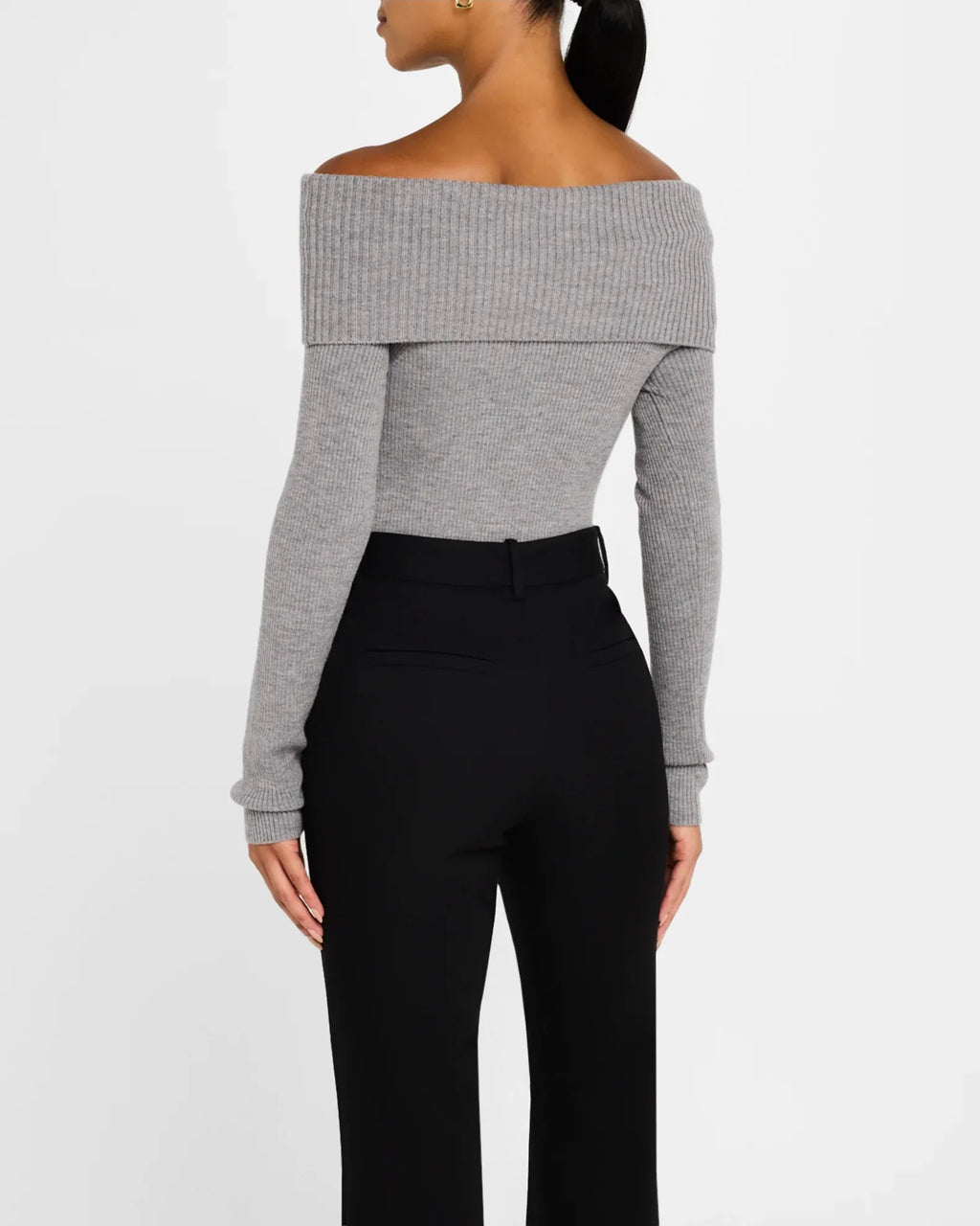 Heather Gray Coretta Off Shoulder Top