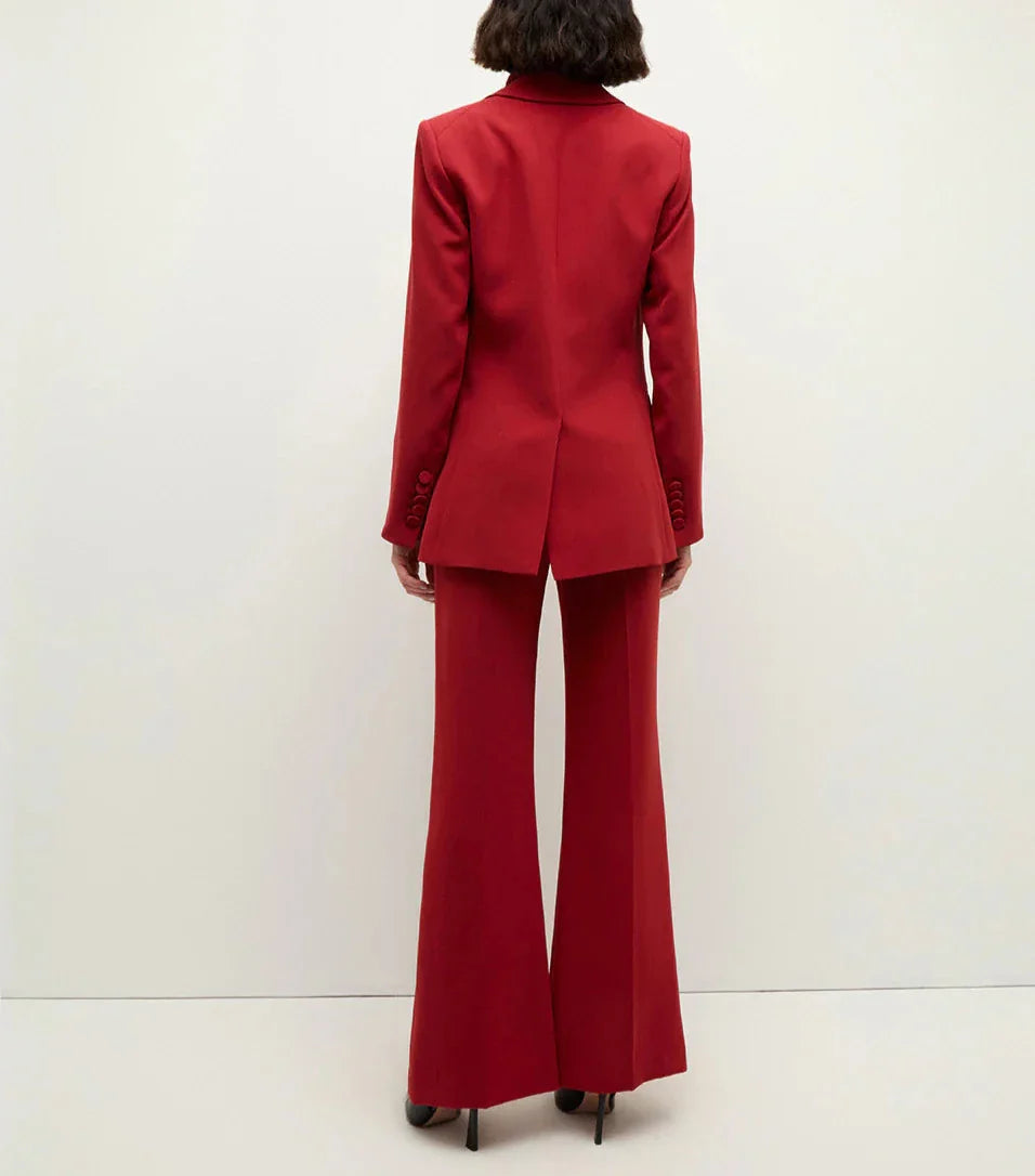 Crimson Long and Lean Dickey Jacket