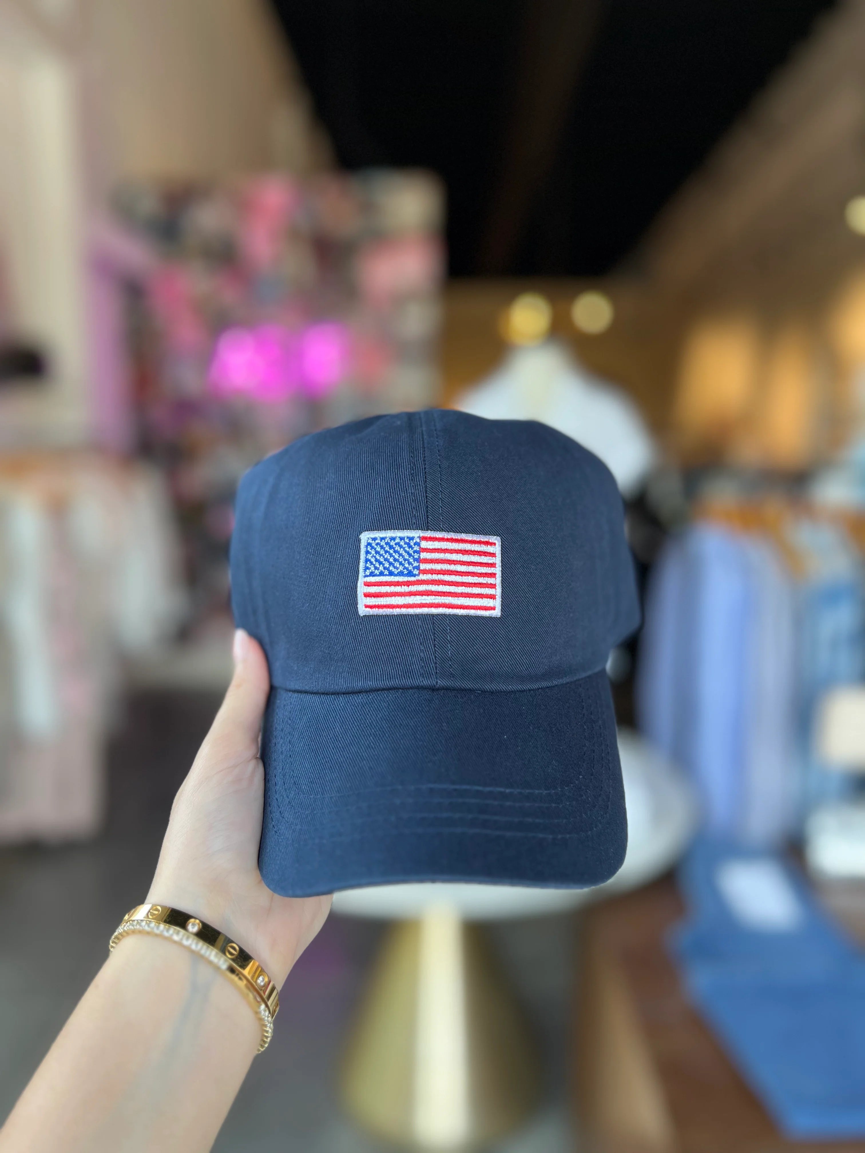 American Flag Embroidery Baseball Cap